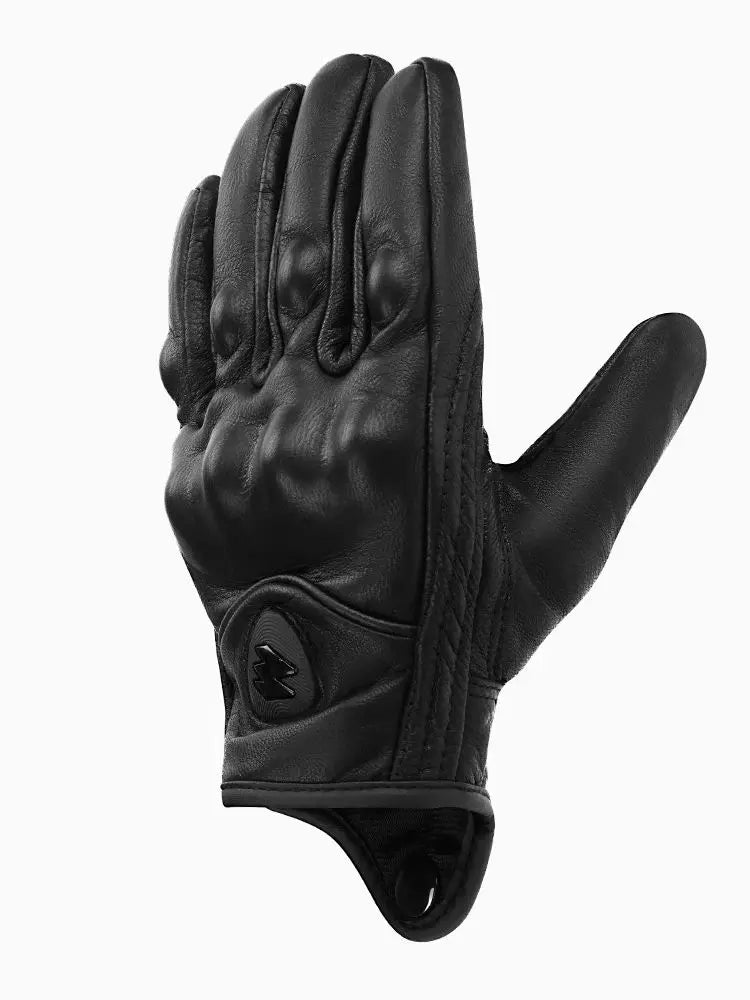 Goatskin Leather Touchscreen Motorcycle Gloves | Durable Fit