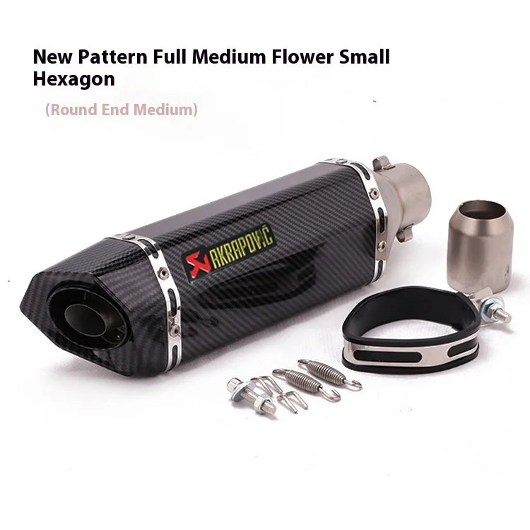 Small Hexagonal Exhaust Pipe | Durable Motorcycle Part