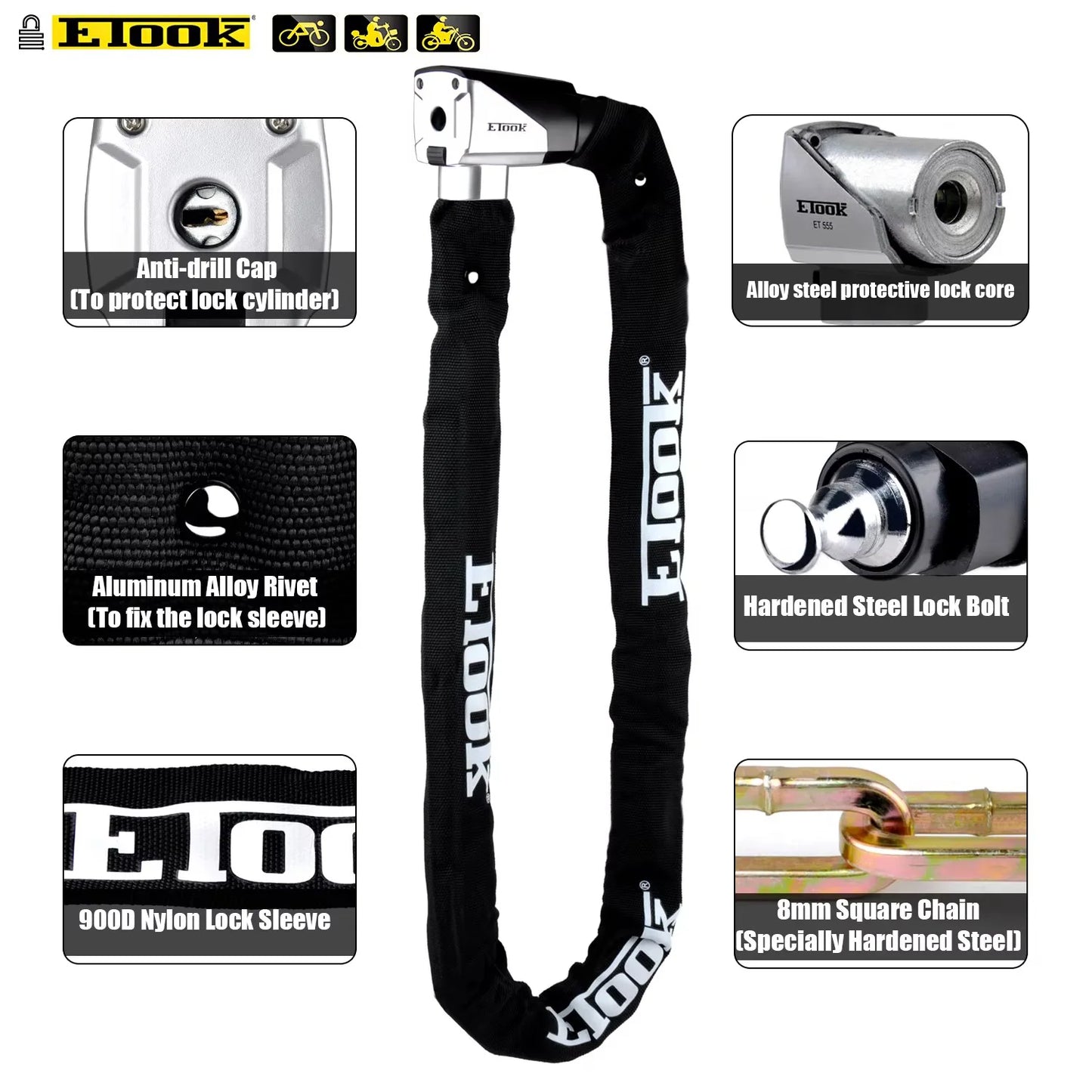 Heavy Duty Anti-Theft Chain Lock | Secure Your Ride