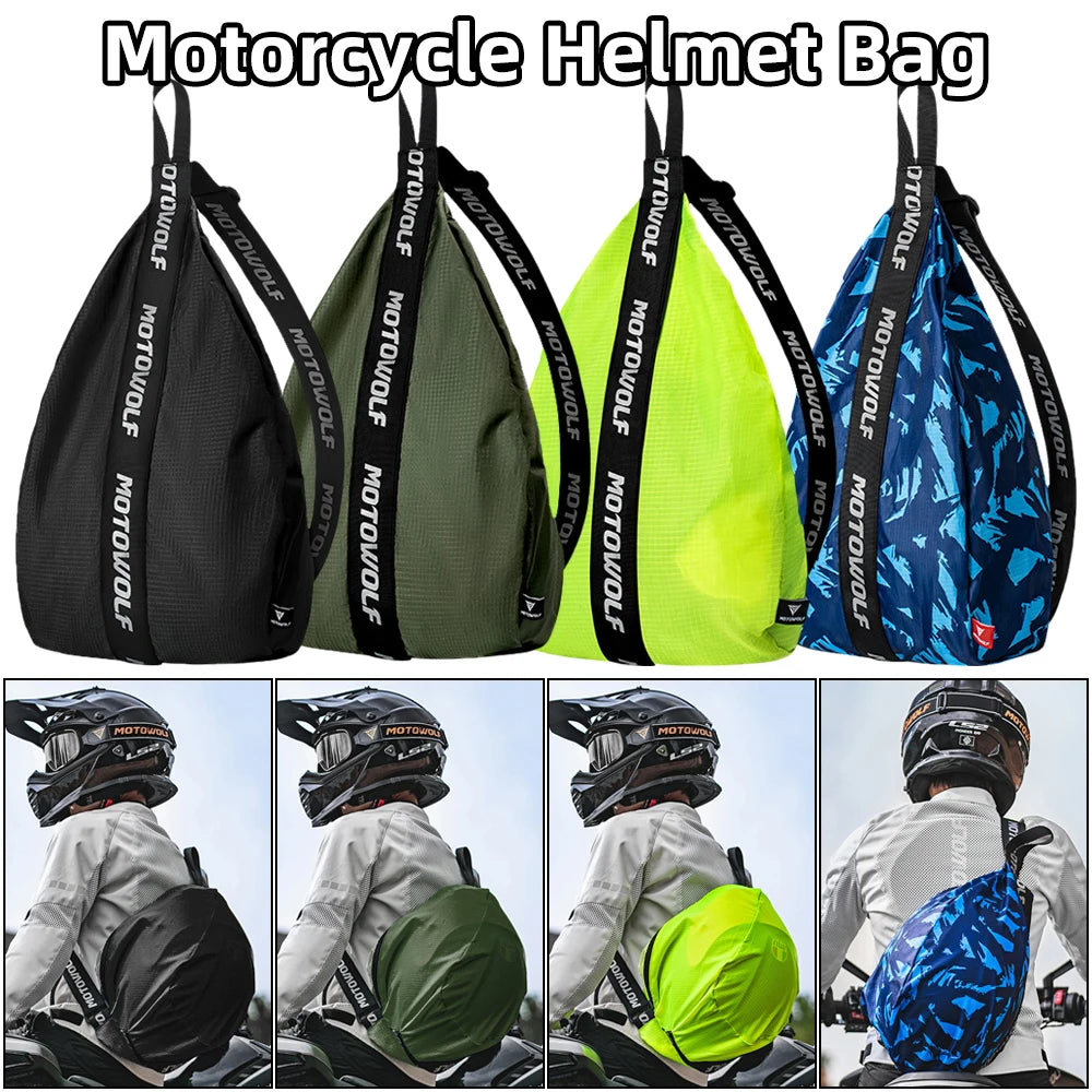 Simple Style Water-Repellent Motorcycle Helmet Backpack