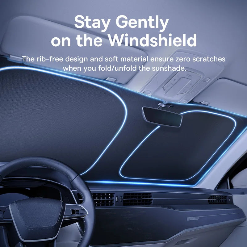 DT1 Folding Car Windshield Sunshade | Heat Protection