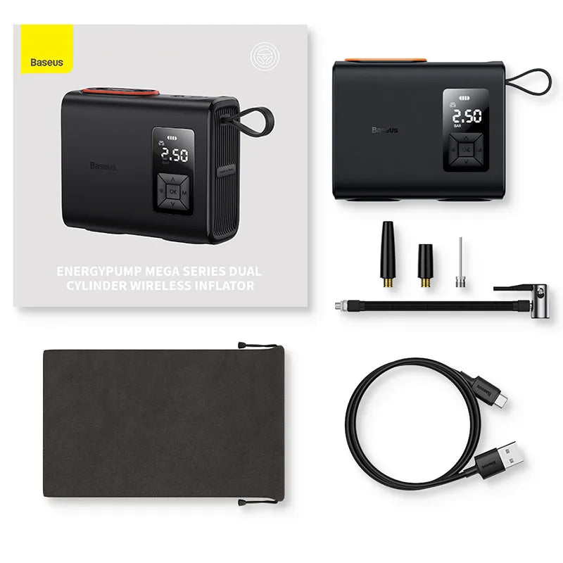Dual Cylinder Wireless 250W Tire Inflator Pump
