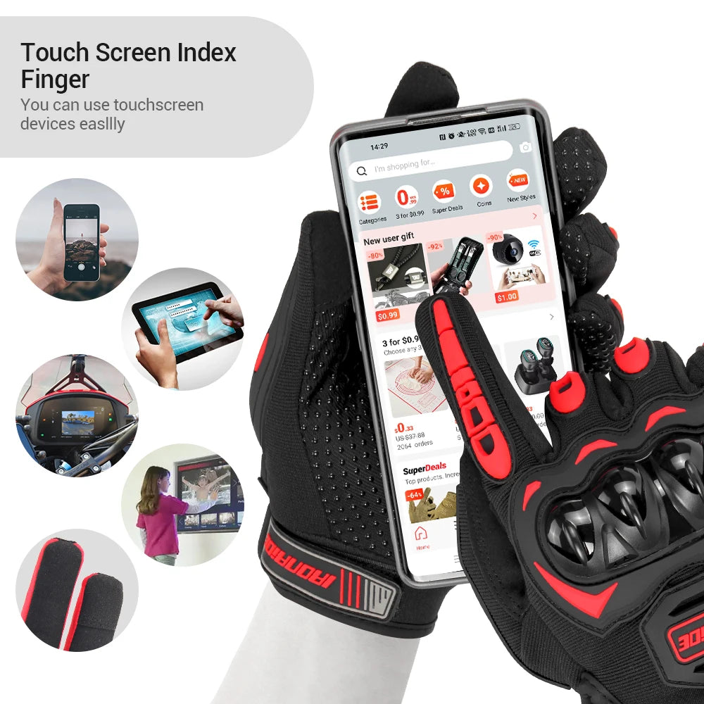 Summer Waterproof Touchscreen Motorcycle Gloves