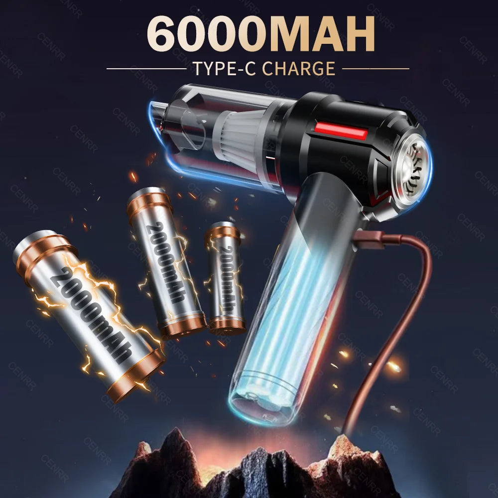 Mini Cordless Car Vacuum & Blower | Portable Cleaning