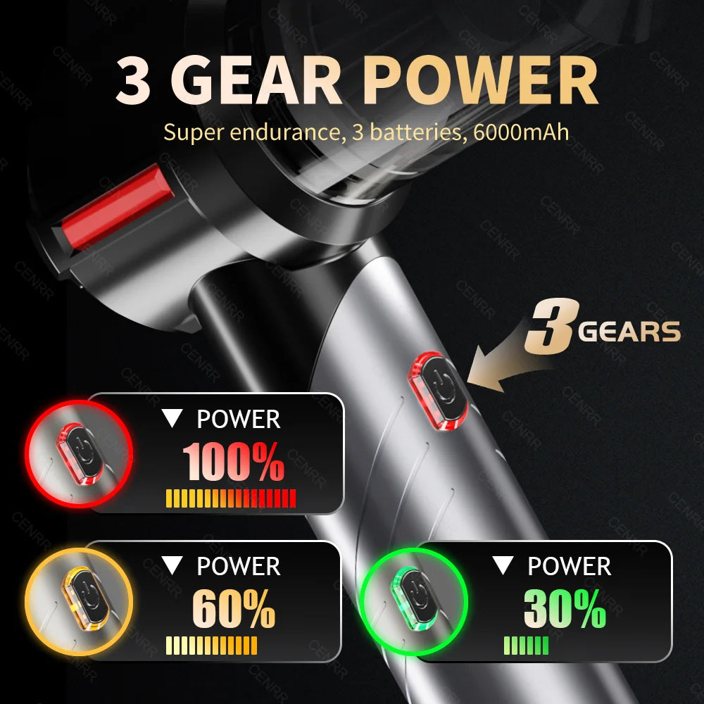 Mini Cordless Car Vacuum & Blower | Portable Cleaning
