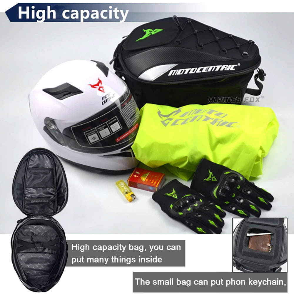 Waterproof Motorcycle Tail Bag & Helmet Backpack