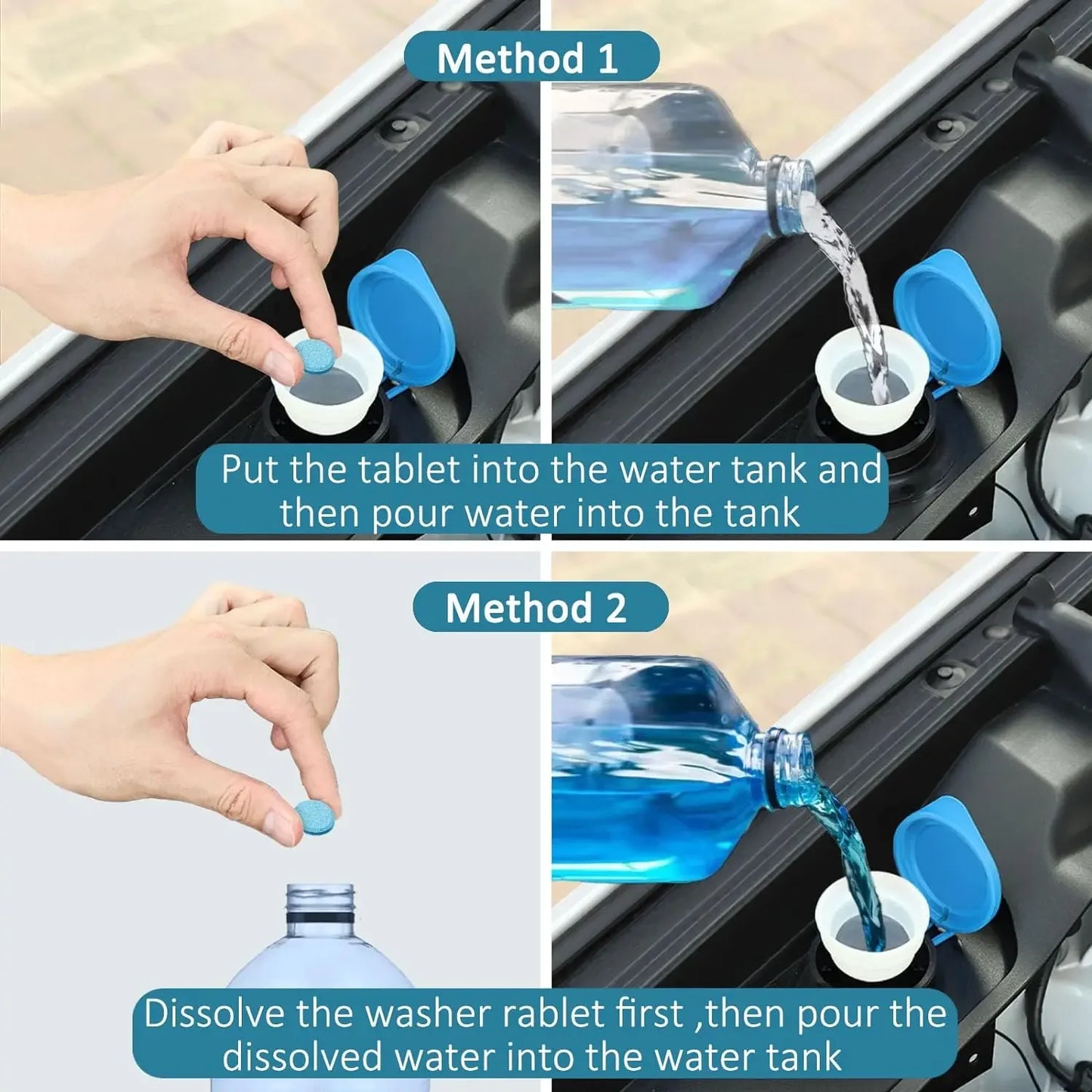 Effervescent Windshield Washer Tablets | Easy Cleaning