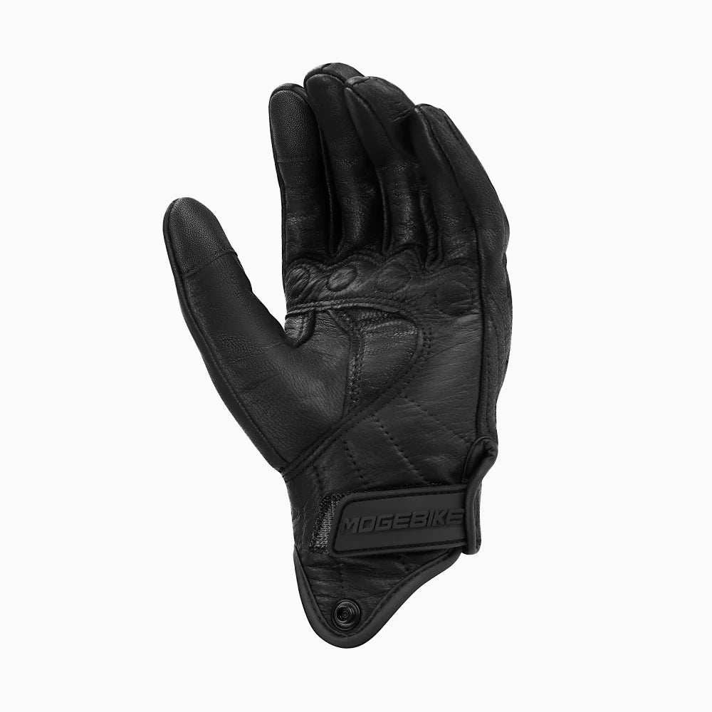 Goatskin Leather Touchscreen Motorcycle Gloves | Durable Fit