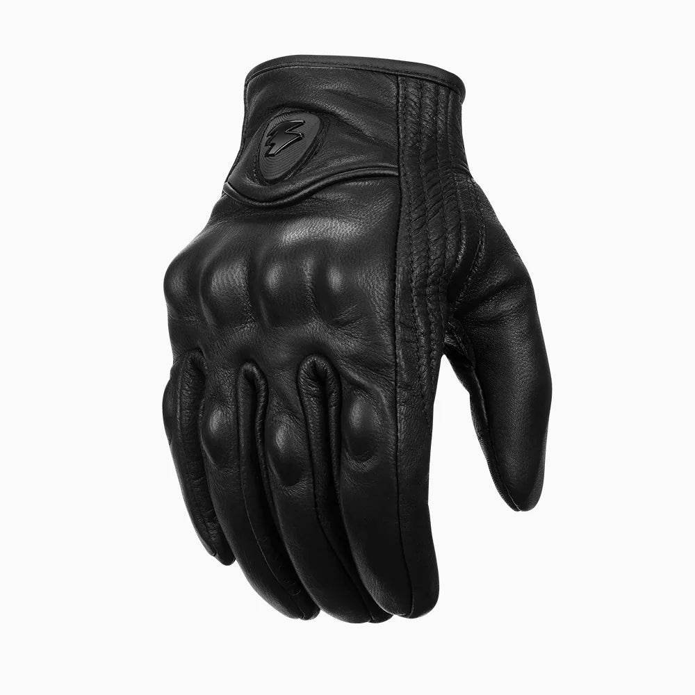 Goatskin Leather Touchscreen Motorcycle Gloves | Durable Fit