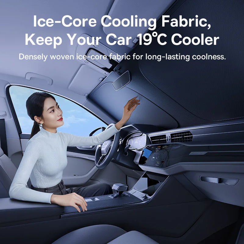 DT1 Folding Car Windshield Sunshade | Heat Protection