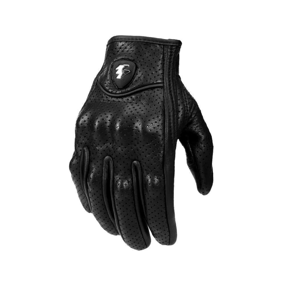 Goatskin Leather Touchscreen Motorcycle Gloves | Durable Fit