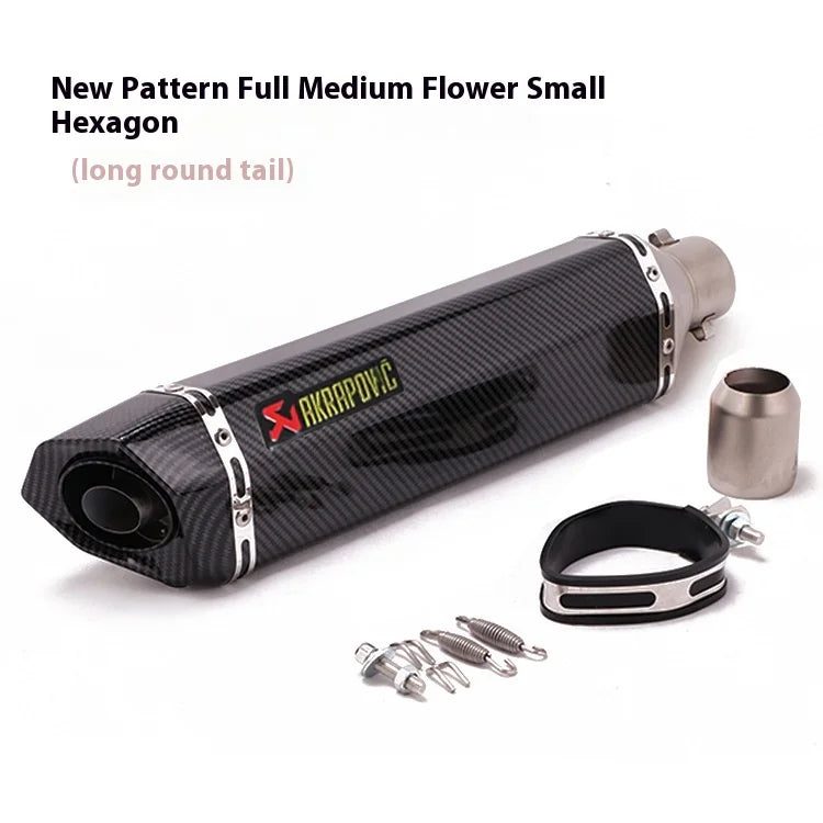 Small Hexagonal Exhaust Pipe | Durable Motorcycle Part