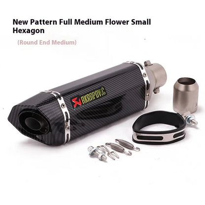 Small Hexagonal Exhaust Pipe | Durable Motorcycle Part