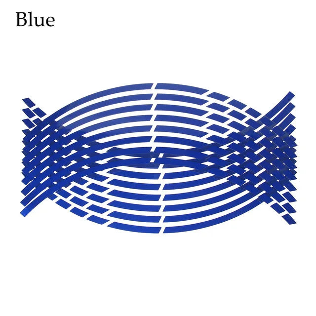 Reflective Motorcycle Wheel Stickers | Enhanced Visibility

