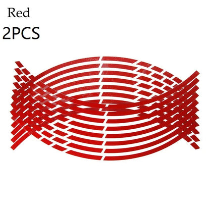 Reflective Motorcycle Wheel Stickers | Enhanced Visibility

