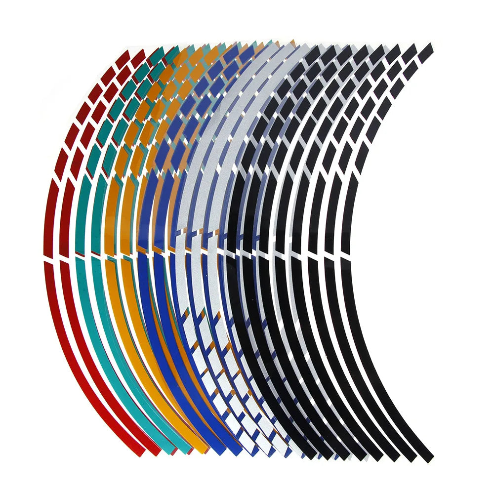 Reflective Motorcycle Wheel Stickers | Enhanced Visibility

