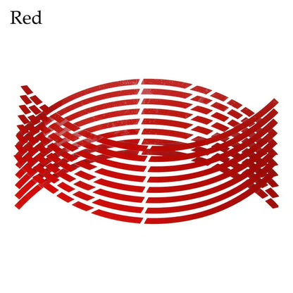 Reflective Motorcycle Wheel Stickers | Enhanced Visibility

