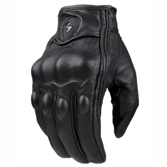 Goatskin Leather Touchscreen Motorcycle Gloves | Durable Fit