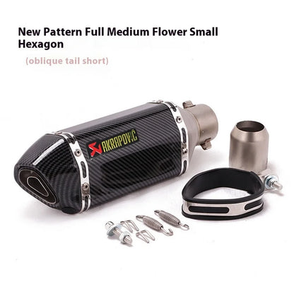 Small Hexagonal Exhaust Pipe | Durable Motorcycle Part