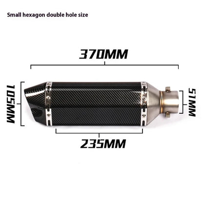 Small Hexagonal Exhaust Pipe | Durable Motorcycle Part